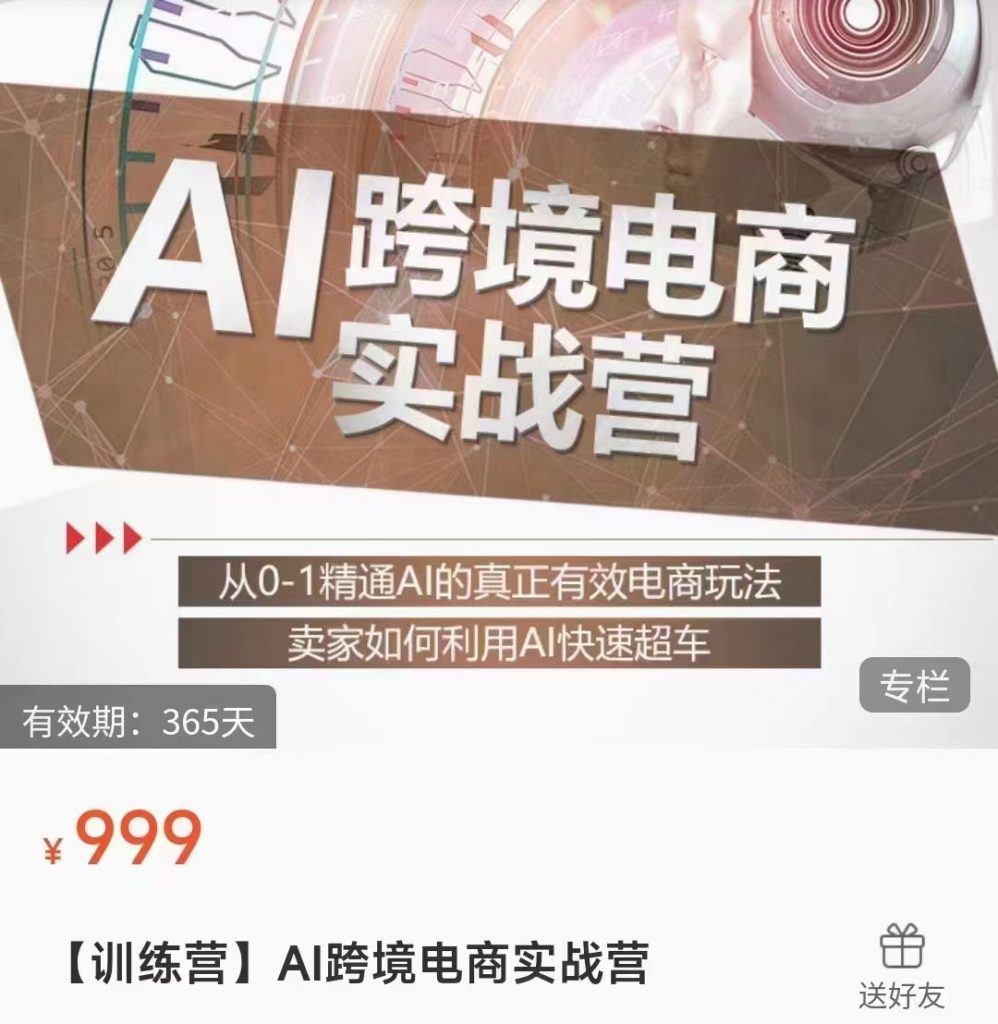 白龙老师·AI跨境电商实操营-小嬢嬢AI